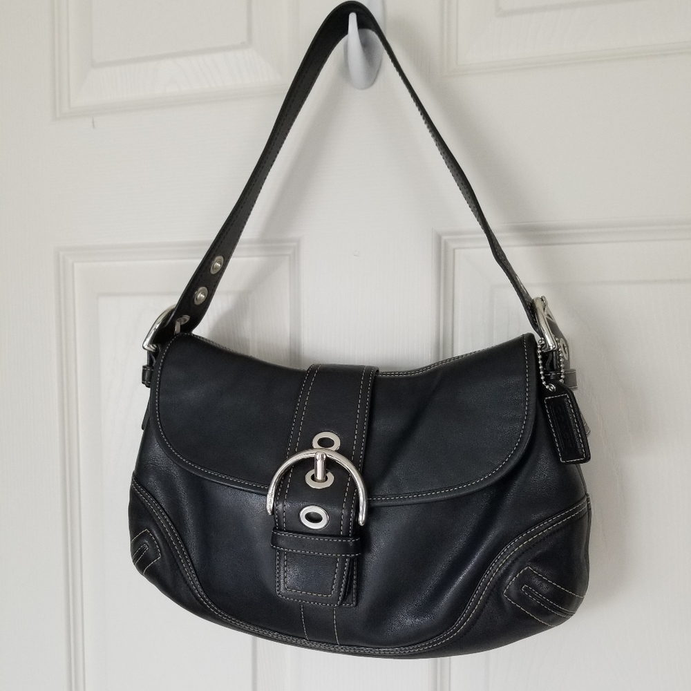 Coach Soho Black Leather Shoulder Bag F10192